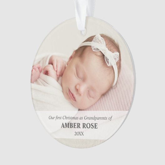 Erste Weihnachten als Großeltern 2 Foto Ornament (Vorderseite)