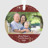 Erste Weihnachten als Großeltern 2 Foto Sterne Ornament (Rückseite)