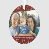 Erste Weihnachten als Großeltern 2 Foto Sterne Ornament (Vorderseite)