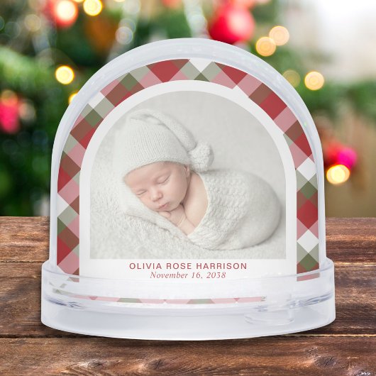 Erste Weihnachten als Großeltern Arch Baby Foto Schneekugeln