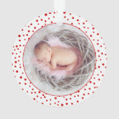 Erste Weihnachten als Großeltern Auto und rotes Fo Ornament (Rückseite)