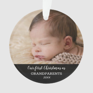Erste Weihnachten als Großeltern Baby-Foto Ornament