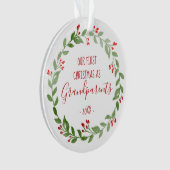 Erste Weihnachten als Großeltern Custom Baby Foto Ornament (Vorderseite)