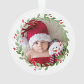 Erste Weihnachten als Großeltern Custom Baby Foto Ornament (Rückseite)