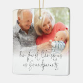 Erste Weihnachten als Großeltern Foto Datum Keramikornament (Links)