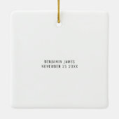 Erste Weihnachten als Großeltern Foto Datum Keramikornament (Rückseite)