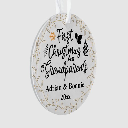 Erste Weihnachten als Großeltern Foto Ornament (Vorderseite)
