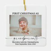 Erste Weihnachten als Großeltern Foto Ornament (Vorderseite)