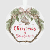 Erste Weihnachten als Großeltern-Foto Ornament (Rückseite)