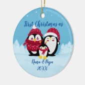 Erste Weihnachten als Großeltern Geschenk für neue Keramik Ornament (Links)
