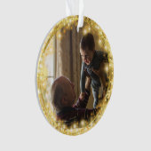 Erste Weihnachten als Großeltern Goldene Zirkel Ornament (Vorderseite)