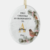 Erste Weihnachten als Großeltern im Individuelle N Keramik Ornament (Rechts)