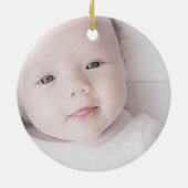 Erste Weihnachten als Großeltern Kariertes Foto Keramik Ornament (Hinten)