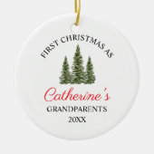 Erste Weihnachten als Großeltern Keramik Ornament (Vorne)