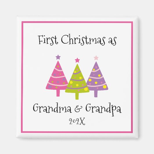 Erste Weihnachten als Großeltern Magnet (Vorne)