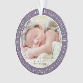 Erste Weihnachten als Großeltern Modernes Foto Ornament (Vorderseite)