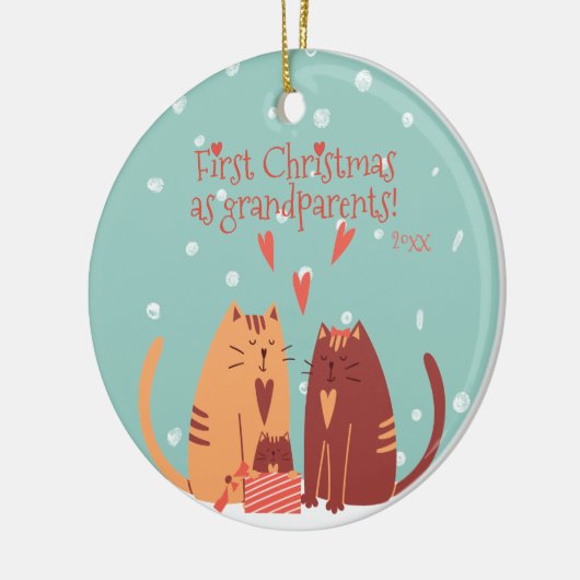 Erste Weihnachten als Großeltern! Niedlich Keramik Ornament (Links)