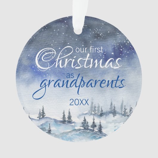 Erste Weihnachten als Großeltern-Ornament Ornament (Vorderseite)