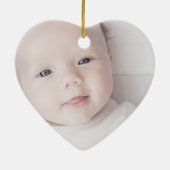 Erste Weihnachten als Großeltern Pink Heart Foto Keramik Ornament (Hinten)