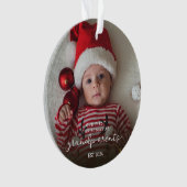Erste Weihnachten als Großeltern Weihnachtsfamilie Ornament (Vorderseite)