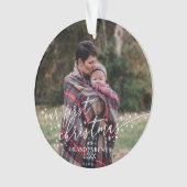 Erste Weihnachten als Großeltern Weißes Skript Ornament (Vorderseite)