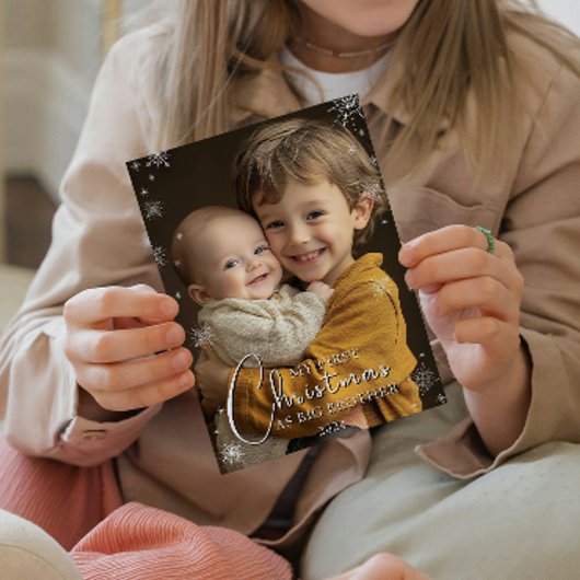 Erste Weihnachten als großer Bruder Fotodruck