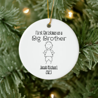 "Erste Weihnachten als großer Bruder"-Ornament Keramik Ornament