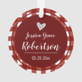 Erste Weihnachten als großer Bruder roter Lkw Ornament (Rückseite)