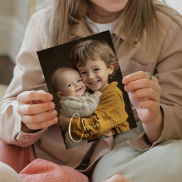 Erste Weihnachten als großes Foto Folien Feiertagskarte