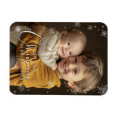 Erste Weihnachten als großes Foto Magnet (Horizontal)