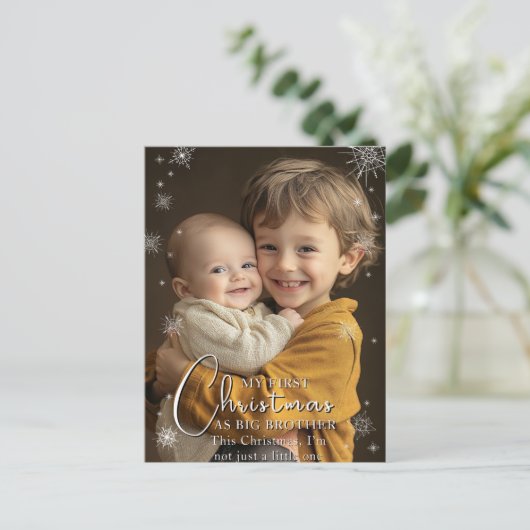 Erste Weihnachten als großes Foto Postkarte (Stehend Vorderseite)