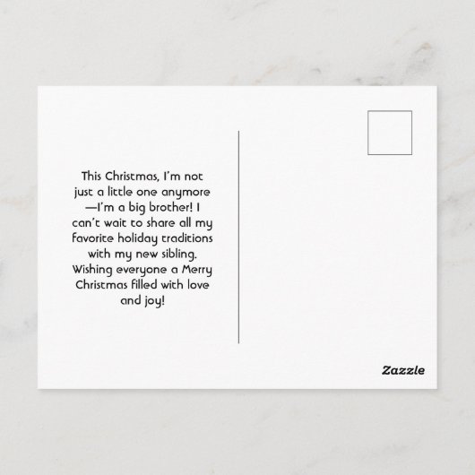 Erste Weihnachten als großes Foto Postkarte (Rückseite)