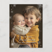 Erste Weihnachten als großes Foto Postkarte (Vorderseite)