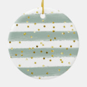 Erste Weihnachten als Großmutter Weiße Blüte Keramik Ornament (Hinten)