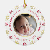 Erste Weihnachten als Großvater-Foto Keramik Ornament (Vorne)