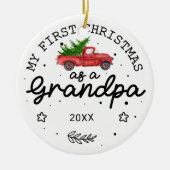 Erste Weihnachten als Großvater Keramik Ornament (Vorne)