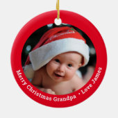 Erste Weihnachten als Großvater Keramik Ornament (Hinten)