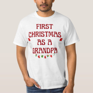 Erste Weihnachten als Großvater, New Dad Gift, Wei T-Shirt
