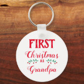 Erste Weihnachten als Großvater Schlüsselanhänger (Vorderseite)