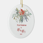 Erste Weihnachten als Herr & Frau 2018 Keramik Ornament (Rechts)