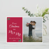 Erste Weihnachten als Herr & Mrs. Foto (Stehend Vorderseite)