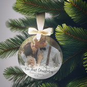 Erste Weihnachten als Herr & Mrs. Foto Ornament