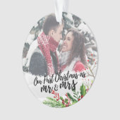 Erste Weihnachten als Herr & Mrs. Foto Ornament (Vorderseite)