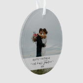 Erste Weihnachten als Herr & Mrs. Wedding Foto Ornament (Vorderseite)
