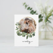 "Erste Weihnachten als Herr & Mrs." Weihnachten Postkarte (Stehend Vorderseite)