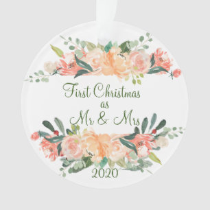 Erste Weihnachten als Herr und Frau 2020 Ornament