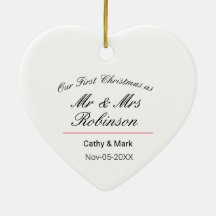 Erste Weihnachten als Herr und Frau.