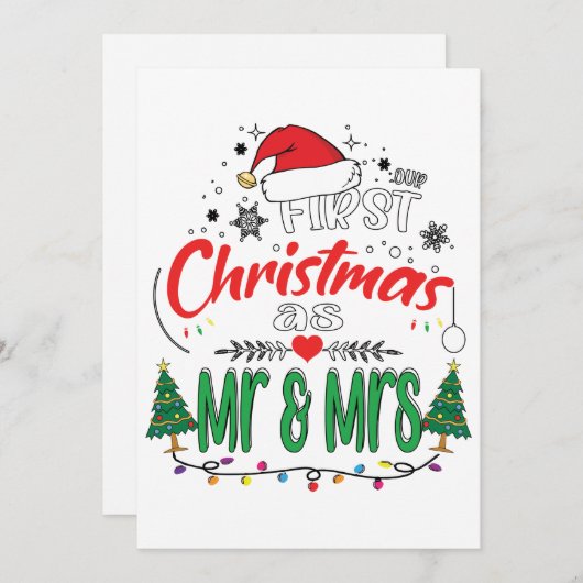 Erste Weihnachten als Herr und Frau Matching Coupl (Vorne/Hinten)