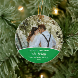 Erste Weihnachten als Herr und Frau Ornament