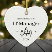 Erste Weihnachten als IT-Manager 2024 Keramik Ornament